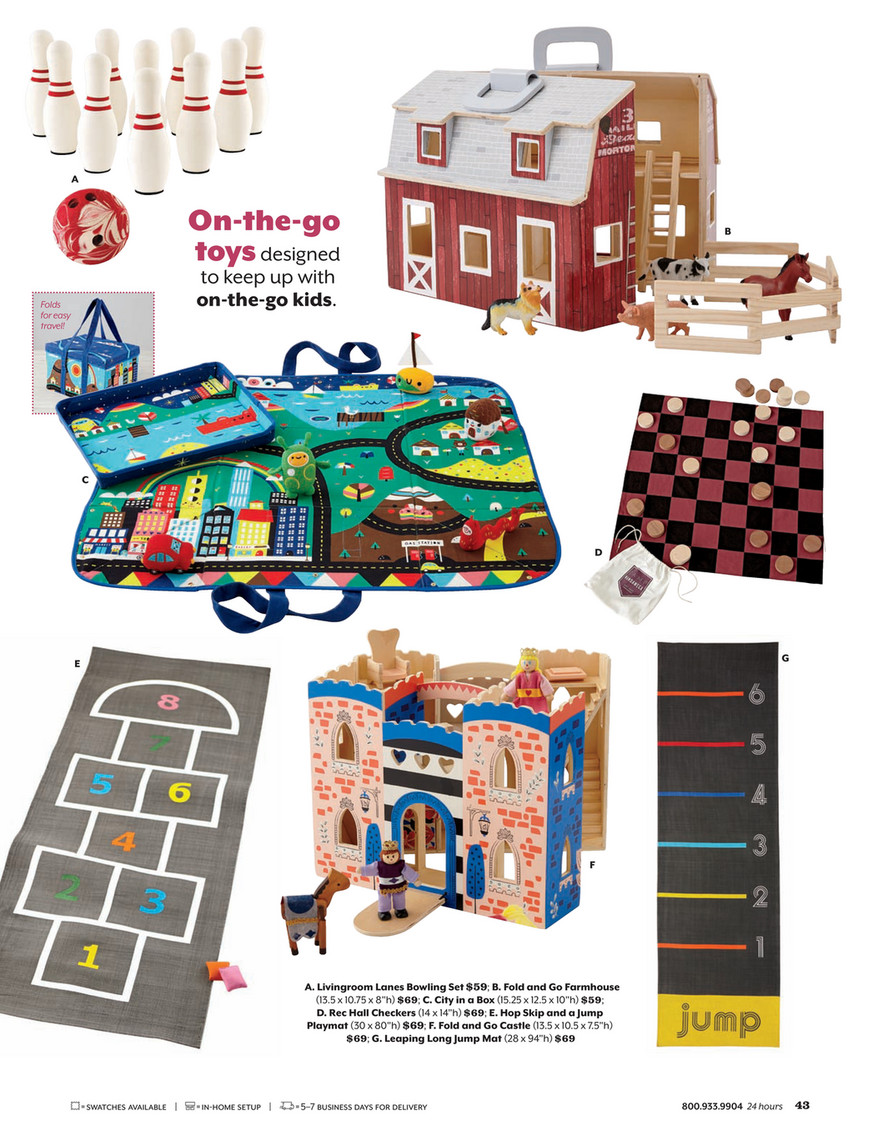 The Land of Nod - October 2016 Catalog - Livingroom Lanes Bowling Set -  Land Of Nod Games & Puzzles - Kids & Baby Furniture, Bedding and Toys